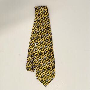Green Bay Packers NFL 100% Silk Necktie Yellow Green Geometric “G” Logo Tie